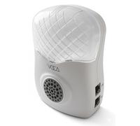 Amplificador de timbre telefónico VOCA: Aumenta hasta 120 dB con potente luz LED estroboscópica de notificación para teléfonos fijos. Se puede montar en la pared. Ideal para entornos ruidosos y con di