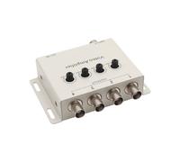 Amplificador de Vídeo de 4 Canales, Divisor con Ajuste para Vídeo Compuesto CVBS, Pantalla Integrada, Enchufe UE.