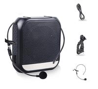 Amplificador de Voz, Amplificador de Voz Personal con Pantalla Recargable Portátil, con Micrófono y Pretina para Auriculares, para Enseñar Reuniones, Entrenar, Cantar