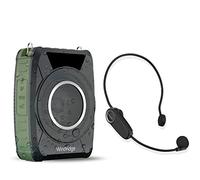 Amplificador de voz Bluetooth 5.0 con auriculares de micrófono inalámbricos, micrófono personal impermeable, amplificador de voz inalámbrico, megáfono portátil de 20 W, sistema PA para profesores,