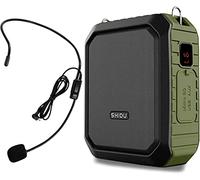Amplificador de voz Bluetooth 5.0 con micrófono con cable, sistema PA portátil con 12 horas de reproducción para profesores, aula, etc., 18 W, 4400 mAh, altavoz amplificador de voz resistente al agua