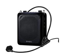 Amplificador de Voz Bluetooth, SHIDU Amplificadors de Voz portatil18W Altavoz Recargable Impermeable, Sistema de PA micrófonos para Profesores, guías turísticos,Yoga