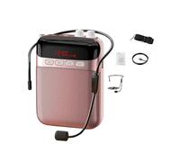 Amplificador de Voz Inalámbrico para Profesores. Batería de Larga Duración. Correa Ajustable para Profesores, Cantantes y Formadores. Oro Rosa.