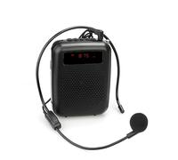 Amplificador de voz, Megáfono PR16R, Amplificador De Voz Portátil, Micrófono, Altavoz, 12W, Grabación FM, Reproductor Mp3, Radio FM, Guía Turística, Enseñanza