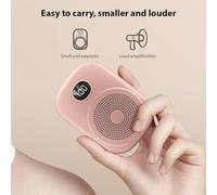 Amplificador de voz Mtlavishness Megáfono portátil Material premium Ligero Batería de larga duración Sonido claro y fuerte Adecuado para enseñanza Turismo Compras Guía Reuniones (Blanco)