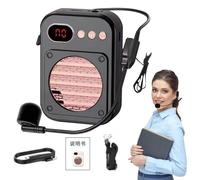 Amplificador de voz para profesores,Amplificador de voz personal, Auriculares con micrófono inalámbrico, Amplificador de voz para profesores, trabajo de 12 horas, micrófono portátil recargable de gran
