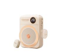 Amplificador de voz para profesores con micrófono de solapa inalámbrico Lavalier, micrófono Bluetooth portátil y altavoz, megáfono recargable para aula, reuniones, yoga, entrenamiento, guías