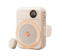 Amplificador de voz para profesores con micrófono de solapa inalámbrico, micrófono Bluetooth portátil y altavoz.