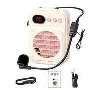 Amplificador de voz portátil, altavoz de micrófono inalámbrico, exquisita mano de obra, batería de alta capacidad, recarga cómodamente con USB, transporte simple, simplifica la comunicación