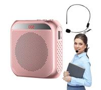 Amplificador de voz portátil, altavoz personal recargable de 2200 mAh, altavoz 3.31 x 3.62 x 1.1 pulgadas con micrófono con cable, equipo de guía turística, suministros educativos ave