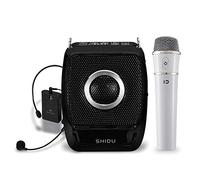 Amplificador de Voz Portatil inalámbrica Bluetooth SHIDU 25W Sistema de megafonía de batería Recargable amplificadores Voz con micrófonos Mini Altavoz con micrófono para Profesores, guías turísticos