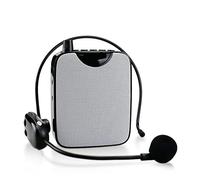 Amplificador de voz portátil inalámbrico Uhf Micrófono Personal Mini Hifi Estéreo Auxiliar Altavoz de audio for profesores Instructor M500(Pink)