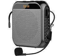 Amplificador de Voz Portátil para Profesor, 2200mAh Recargable Altavoz Microfono Sistema PA Auricular Micrófono con Altavoz para Guia Turistico, Profesores, Reunión, Yoga, Aula (Negro)