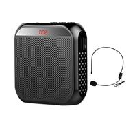 Amplificador de voz portátil, recargable de 2200 mAh para instructores con auriculares con cable, amplificador personal para entrenadores, guías y aulas, altavoz PA portátil, proyección de voz clara