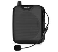 Amplificador de Voz Portatil SHIDU Sistema de megafonía con Wired Micrófono15W batería Recargable Mini Amplificadores de Voz microfonos para Profesores, guías turísticos, Entrenadores Deportivos