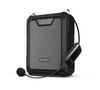 Amplificador de Voz, SHIDU 30W Altavoz de Voz Altavoz Bluetooth portátil con micrófono inalámbrico UHF y micrófono con Cable Auriculares IPX6 Sistema PA Recargable Impermeable para Profesores