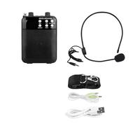 Amplificador de Voz, TR619 Megáfono Portátil 3W FM Grabación Amplificador de Voz Profesor Micrófono Altavoz Reproductor Mp3