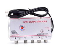 Amplificador divisor de TV por cable de 45 MHz a 860 MHz, 1 entrada y 4 salidas, enchufe de la UE