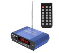 Amplificador estéreo con receptor de audio Bluetooth 5.0, 2 canales 40 W x 2 Receptor de alimentación Radio FM Reproductor digital MP3 Pantalla digital LED Reproducción USB para (reproductor