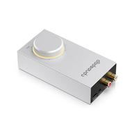 FiiO JadeAudio GIGAS 1 Amplificador de auriculares de escritorio de alta potencia, amplificador discreto clase AB, hasta 4600 mW + 4600 mW de salida equilibrada, salidas de 4,4 mm y 3,5 mm (plateado)
