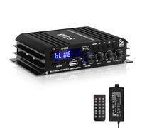 Amplificador HiFi,Bluetooth 5.0 Mini Amplificador de Audio,S-188 2.1Canal RMS 40W×2+50W Max.600W Potencia Amplificador Subwoofer Pasivo 110-240V con USB TF Slot,AUX para Altavoces de Casa