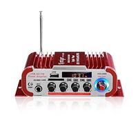 Amplificador, HY60 600W 2.0CH HIFI Amplificador de audio LCD Mostrar Clase D Power Amplificador Radio Casa Home Super Altavoz FM USB SD(Rot)