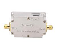 Amplificador LNA de Bajo Ruido, 40dB Ganancia, Preamplificador RF 10M a 6GHz, Aleación de Aluminio, para Radio FM y GPS