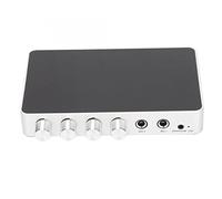 Amplificador Mezclador de Karaoke, Mezclador HDMI 4K 1080P Amplificador de Micrófono Mezclador de Karaoke Sonido Ajustable, con Micrófono de Sonido HDMI AV 3.5, para Cajas de TV Android,(EU)