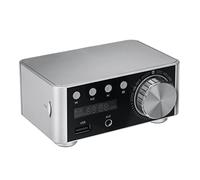 Amplificador, MINI AUDIO HIFI BLUETOOTH 5.0 Clase de energía D amplificador TPA3116 Digital AMP 50W * 2 AUDIO DE AUDIO DE AUDIO MARINO USB/AUX IN(Silver)