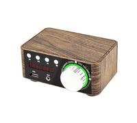 Amplificador, MINI DIGITAL HIFI Bluetooth 5.0 Clase de energía D amplificador Audio Amplificador Amp 50W * 2 Casa de cine en casa Marine USB TF- Tarjeta(Wood grain)