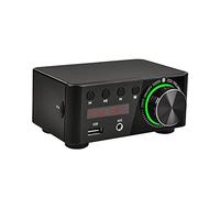 Amplificador, MINI DIGITAL HIFI Bluetooth 5.0 Clase de energía D amplificador Audio Amplificador Amp 50W * 2 Casa de cine en casa Marine USB TF- Tarjeta(Nero)