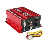 Amplificador multicanal para coche, miniamplificador para coche con salida de 2 canales, amplificador de altavoz portátil, potente amplificador de audio para el sistema de sonido del vehículo