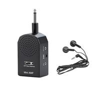 Amplificador portátil de gran volumen para guitarra, amplificadores de auriculares, amplificador de bolsillo ligero con altavoces grandes, fuente de alimentación de batería, auriculares de guitarra