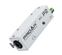 Amplificador portátil P2 para monitor intraural para actuaciones en vivo, amplificador de auriculares con entradas XLR/TRS, salida de 3.5 mm, clip de cinturón duradero, interruptor estéreo/mono
