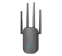 Amplificador Señal WiFi 5GHz y 2.4GHz, 1200Mbps, Repetidor de Largo Alcance con 4x3dBi Antenas, Puerto WAN/LAN, Indicador LED de Señal, Apoyo Modo Repetidor/ Ap/ Router, EU Enchufe