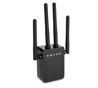 Amplificador WiFi, repetidor WiFi con 4 Antenas, 300 Mbit/s, Amplificador WiFi con Modo repetidor/Ap, Amplificador de Internet con conexión Ethernet para conectar Todos los Dispositivos WiFi