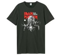 Amplified Camiseta 50th 2 Colour 1975 de Eddie Iron Maiden para Hombre (GD3185)