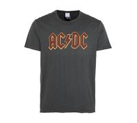 AMPLIFIED Camiseta 'ACDC' grafito / rojo oscuro, Talla S