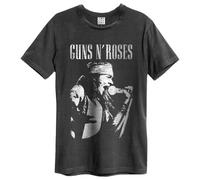Amplified - Camiseta Axl Live Profile Guns N Roses para Adultos Unisex (XL) (Carbón)