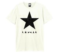 Amplified - Camiseta Black Star David Bowie para Adultos Unisex