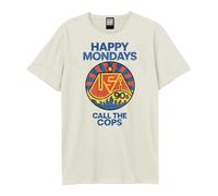 Amplified Camiseta Call The Cops Diseño Happy Mondays para Adultos (GD4135)