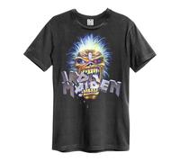 Amplified - Camiseta Chomp Iron Maiden para Adultos Unisex (XL) (Carbón)