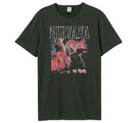 Amplified Camiseta Distressed Band Photo Nirvana para Adultos Unisex (GD1751)