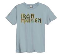Amplified Camiseta Eddies Logo Iron Maiden para Adultos Unisex (GD805)