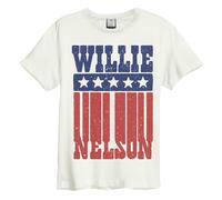 Amplified Camiseta Flag Willie Nelson para Adultos Unisex (GD438)