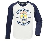 Amplified - Camiseta Floral Skull Cypress Hill de Vintage de Manga Larga para Ad