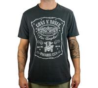 Amplified Camiseta Guns N Roses-Paradise City para Hombre, Gris (Charcoal CC), S