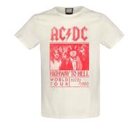 Amplified Camiseta Highway To Hell Red Poster AC/DC para Adultos (GD3337)