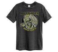 Amplified Camiseta Iron Maiden Killers World Tour Carbón, XXL