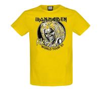 Amplified Camiseta Killer World Tour '81 Iron Maiden para Adultos (GD667)
